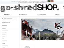 Tablet Screenshot of go-shredshop.com